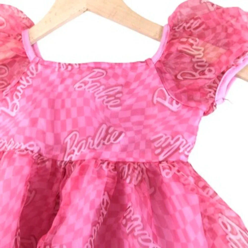 Barbie Pink Puffy Sleeve Party Dress 2T